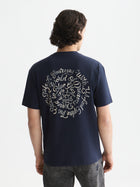 Delfts Blauw Front And Back Artwork Relaxed Fit T-Shirt - Sky Captain
