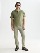 Structured Relaxed Fit Polo - Oil Green