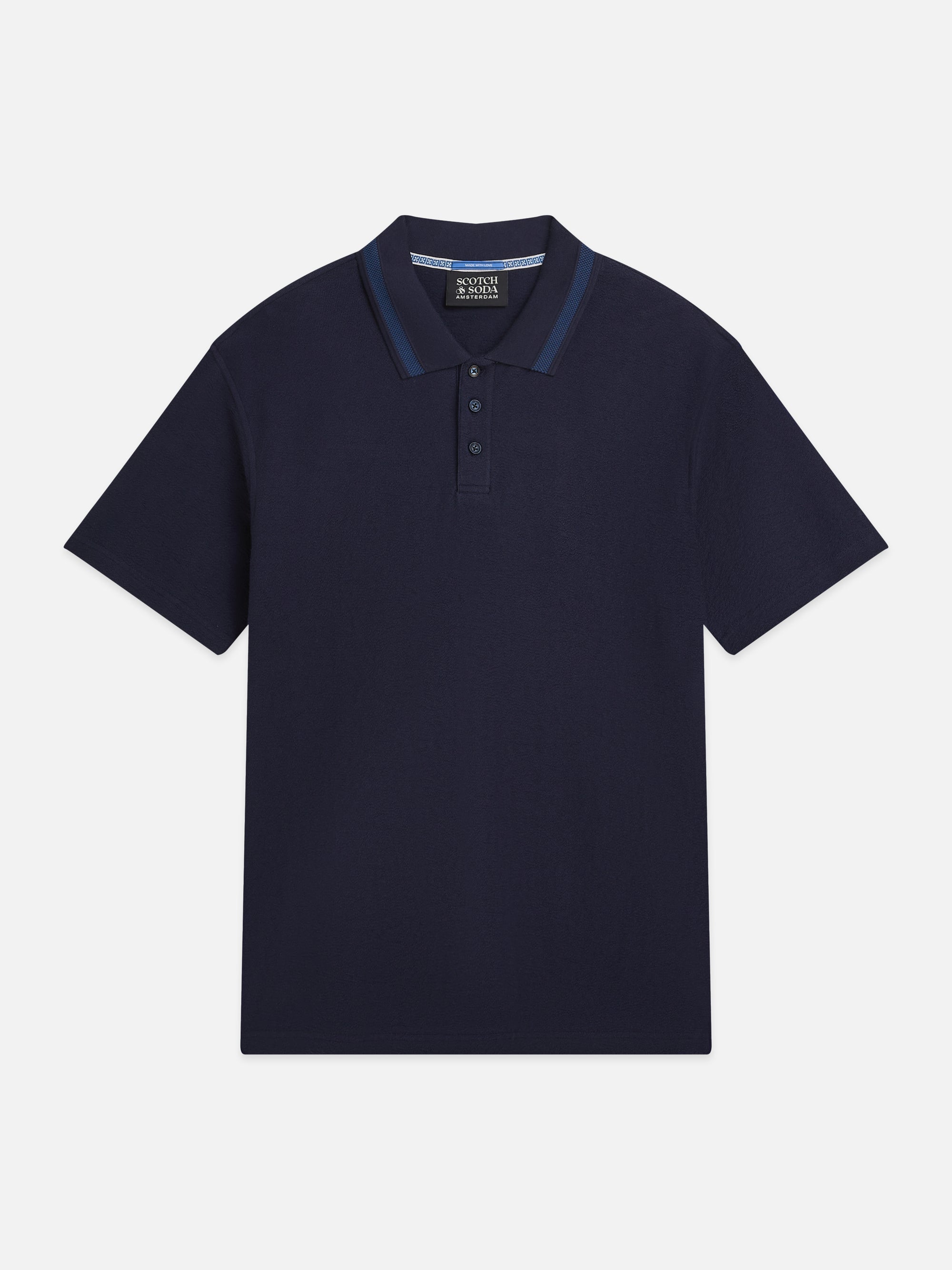Structured Relaxed Fit Polo - Sky Captain