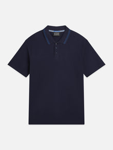 Structured Relaxed Fit Polo - Sky Captain