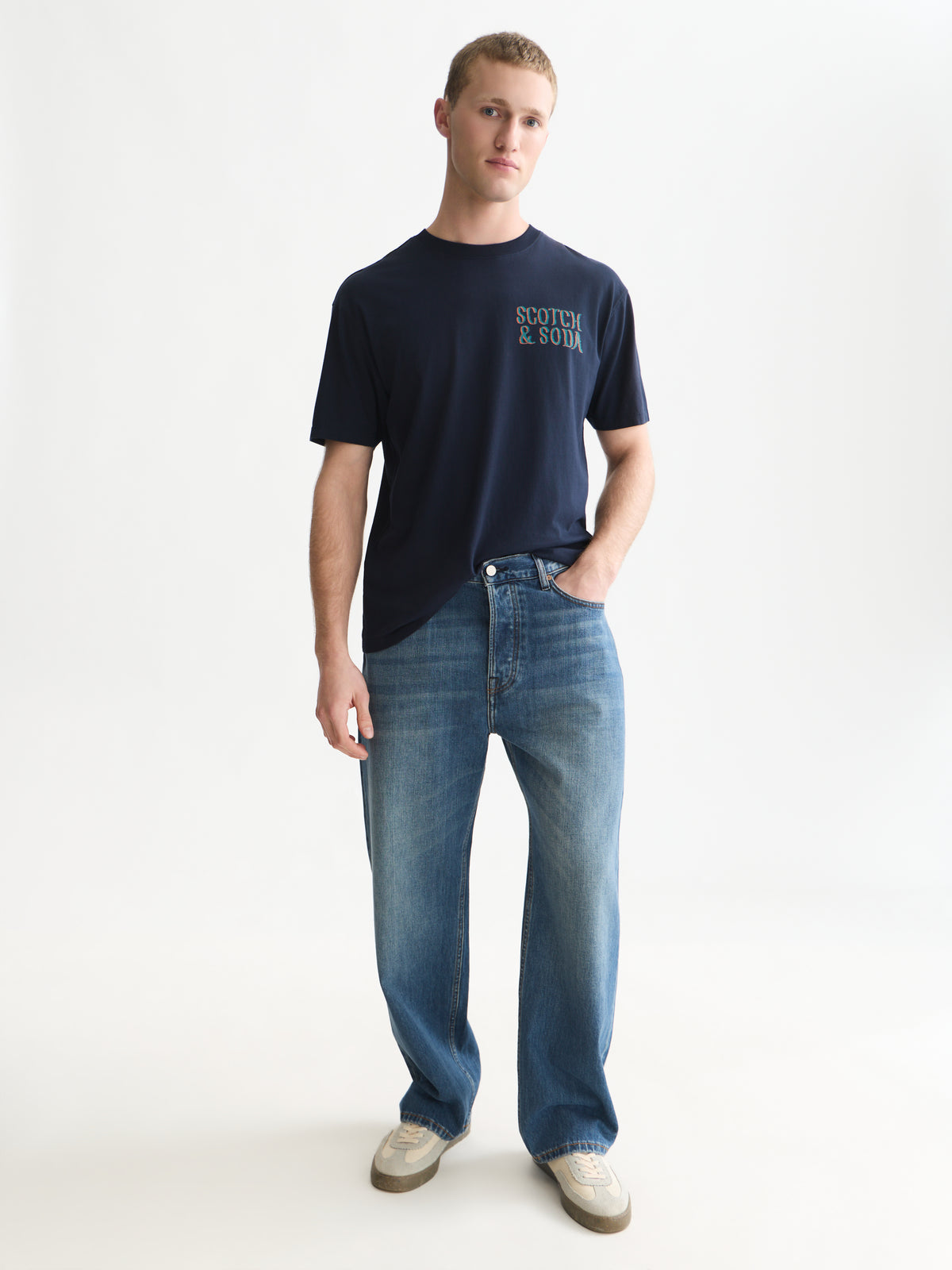 Front And Back Artwork Relaxed-Fit T-Shirt - Sky Captain-3