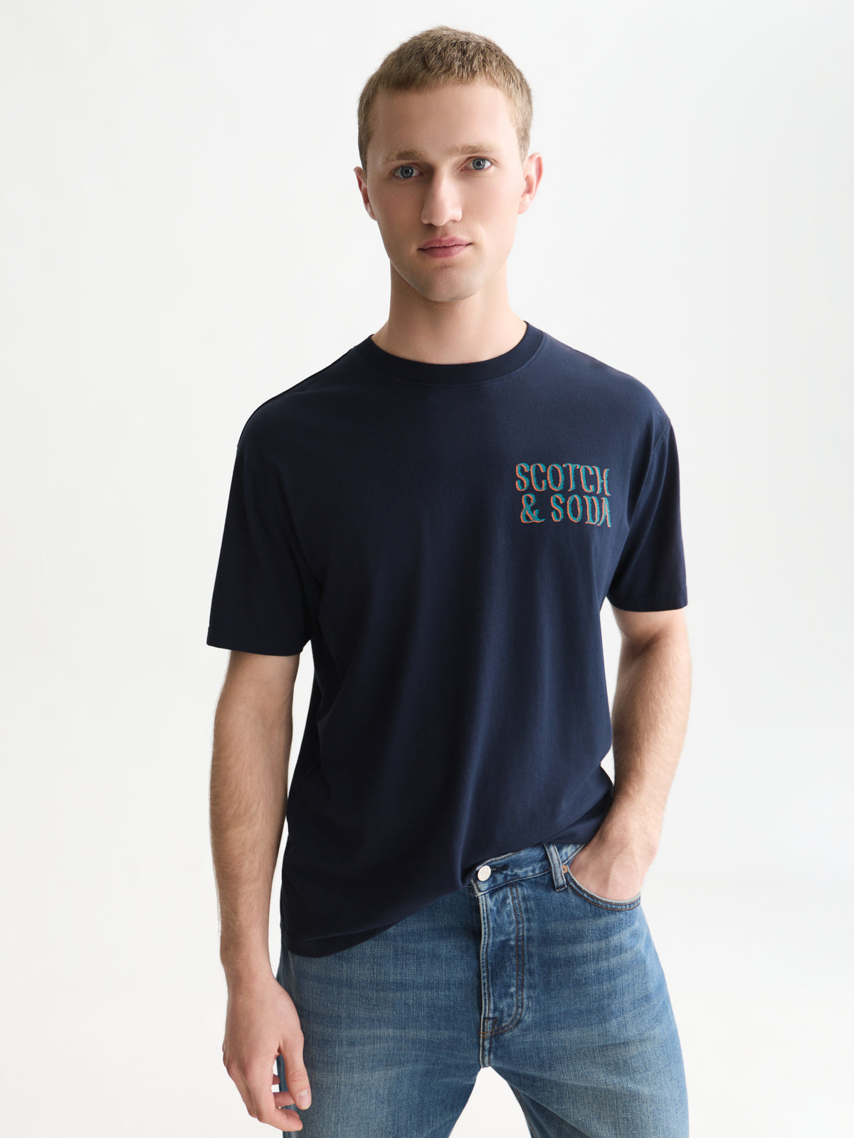 Front And Back Artwork Relaxed-Fit T-Shirt - Sky Captain-1