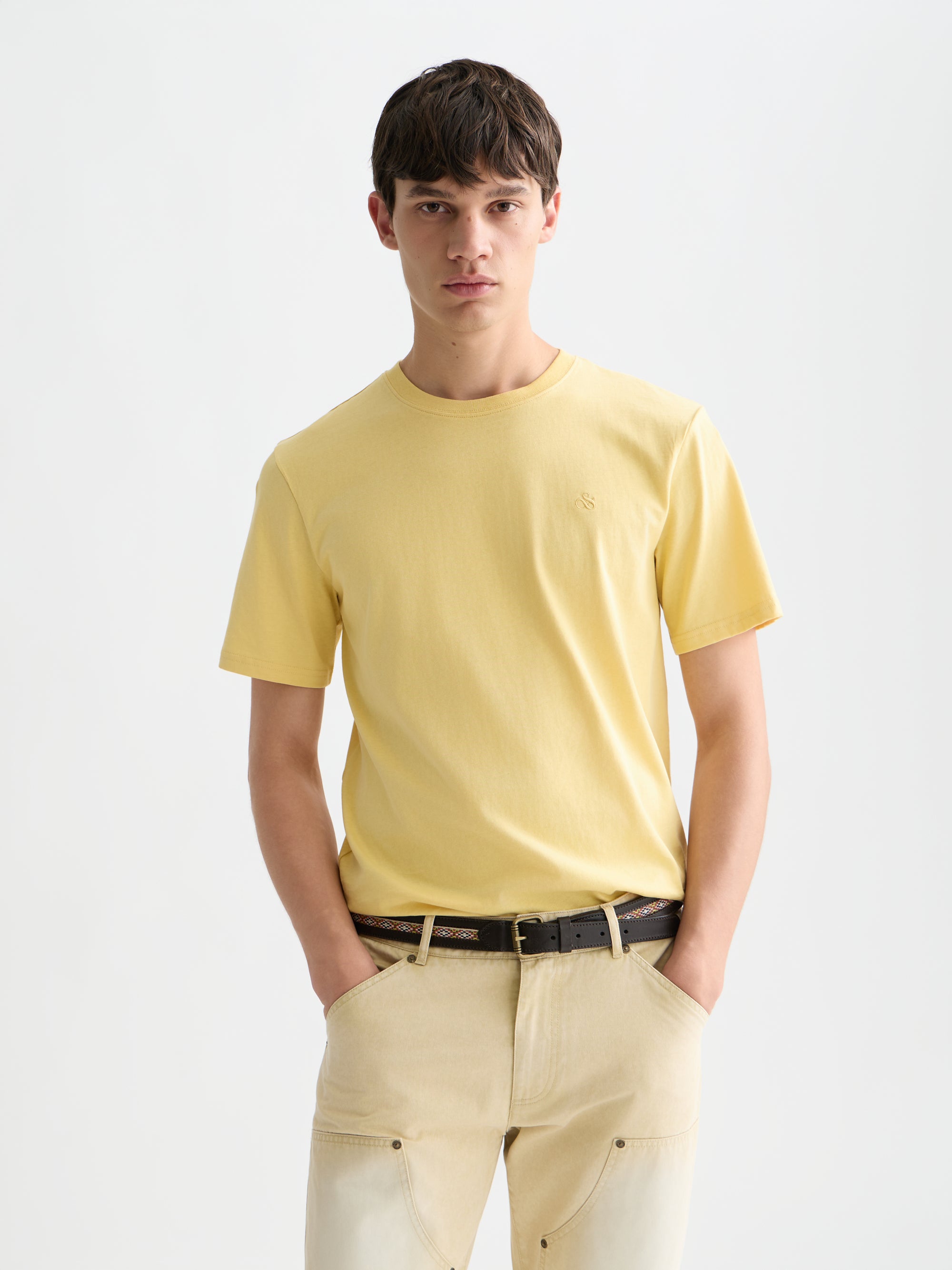 Seasonal Core Chest Logo Regular Fit T-Shirt - Raffia