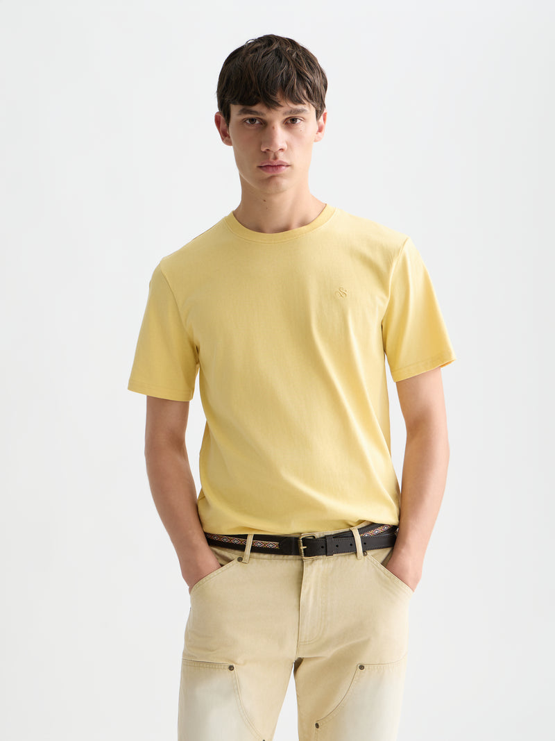 Seasonal Core Chest Logo Regular Fit T-Shirt - Raffia