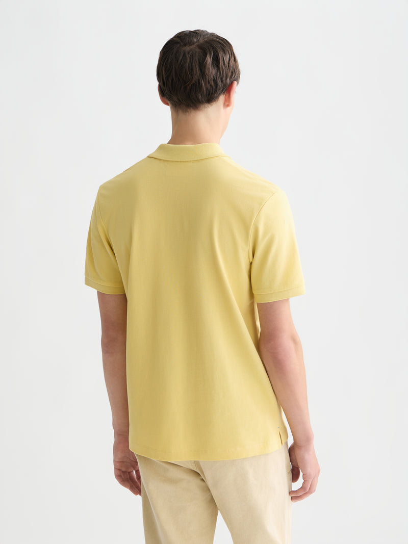Seasonal Core Pique Chest Logo Polo - Raffia