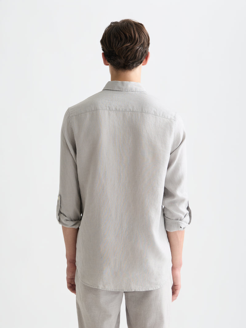 Chemise en lin coupe classique Seasonal Core - Drizzle