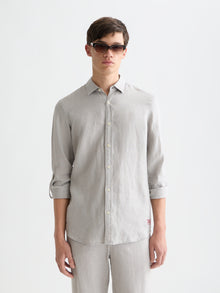 Chemise en lin coupe classique Seasonal Core - Drizzle