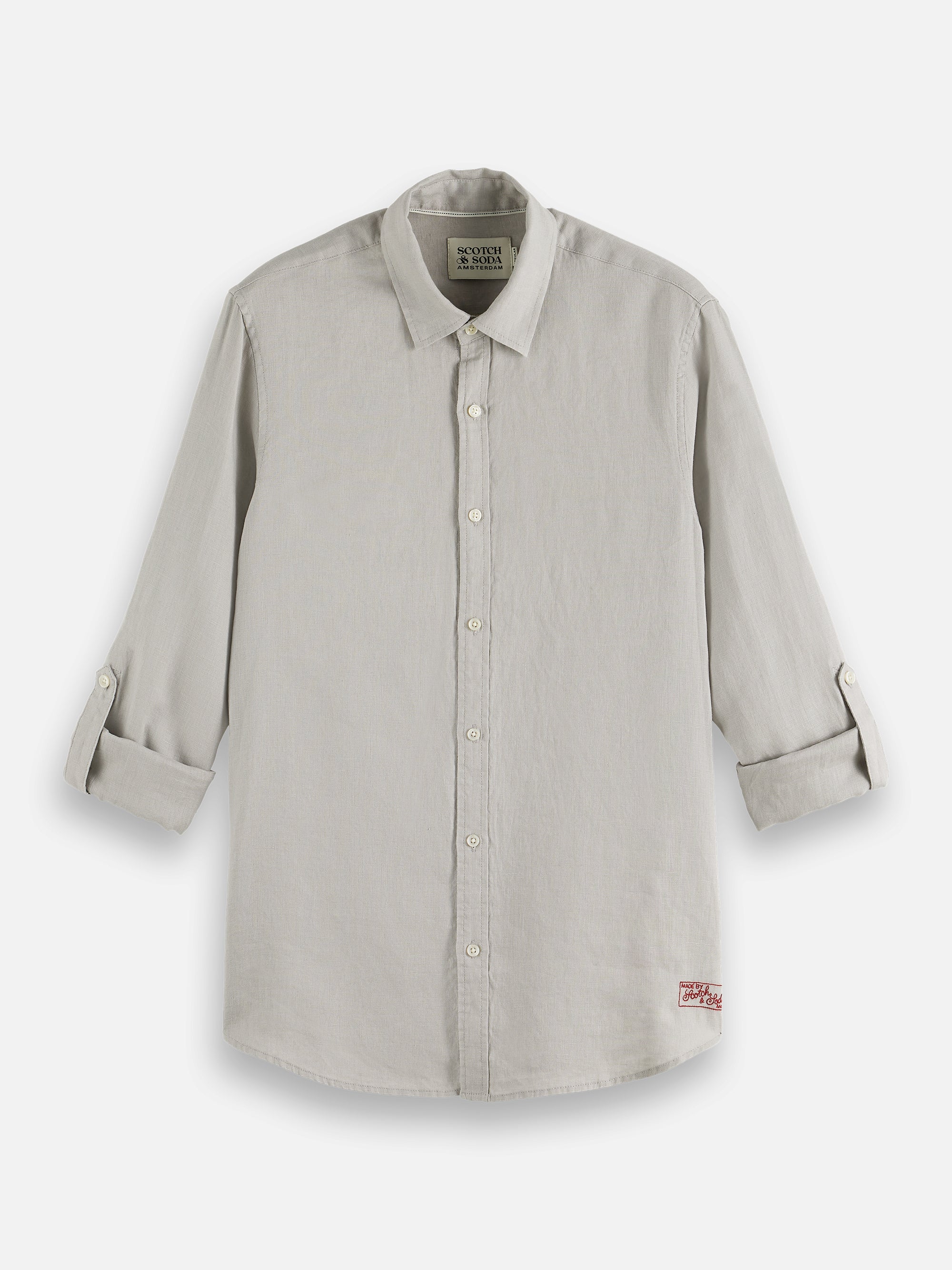 Chemise en lin coupe classique Seasonal Core - Drizzle