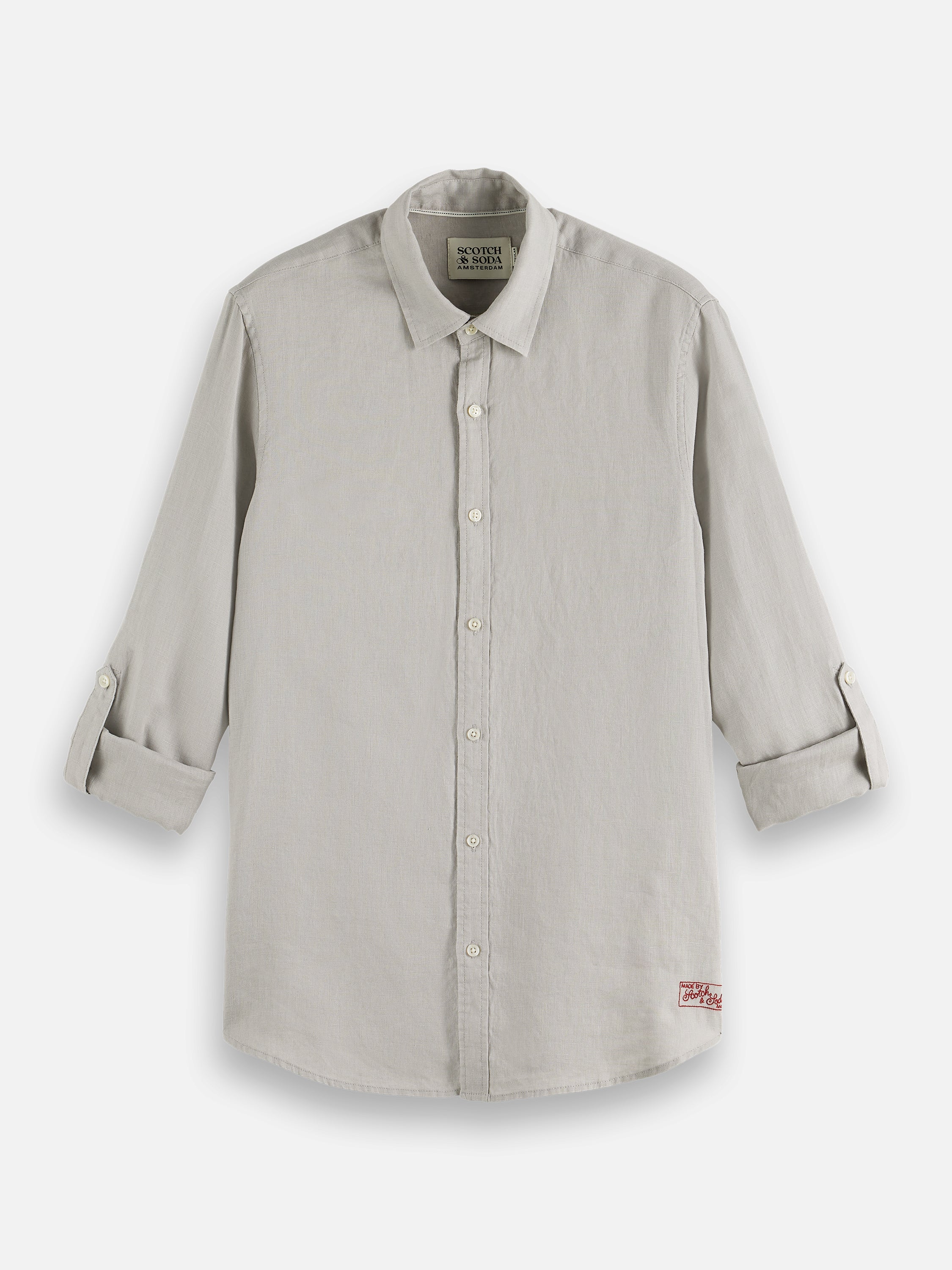 Chemise en lin coupe classique Seasonal Core - Drizzle