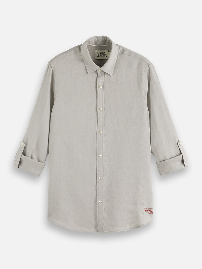 Seasonal Core Linen Regular Fit Shirt - Drizzle