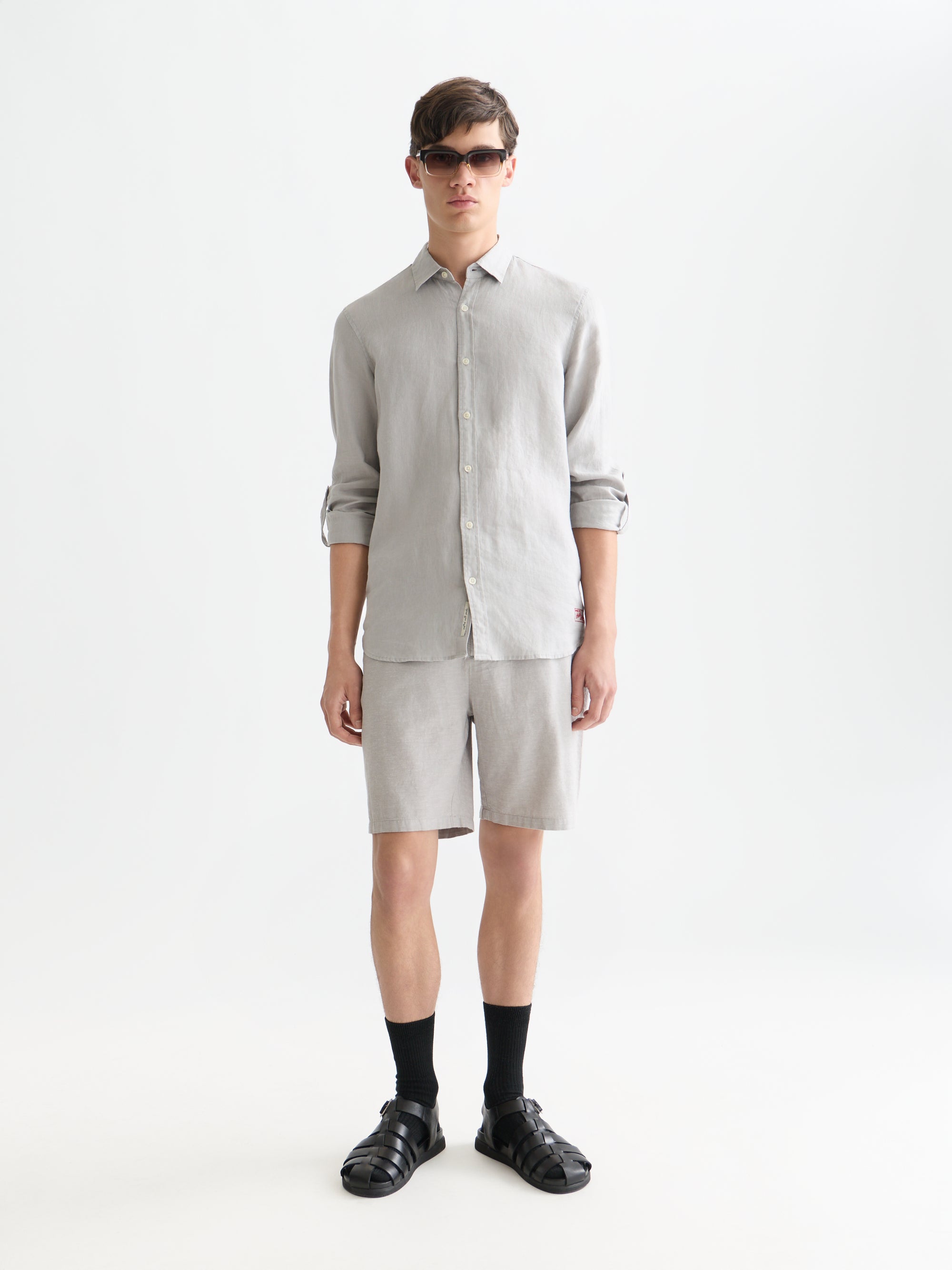 Seasonal Core Fave Cotton Linen Regular Fit Chino Shorts - Grey