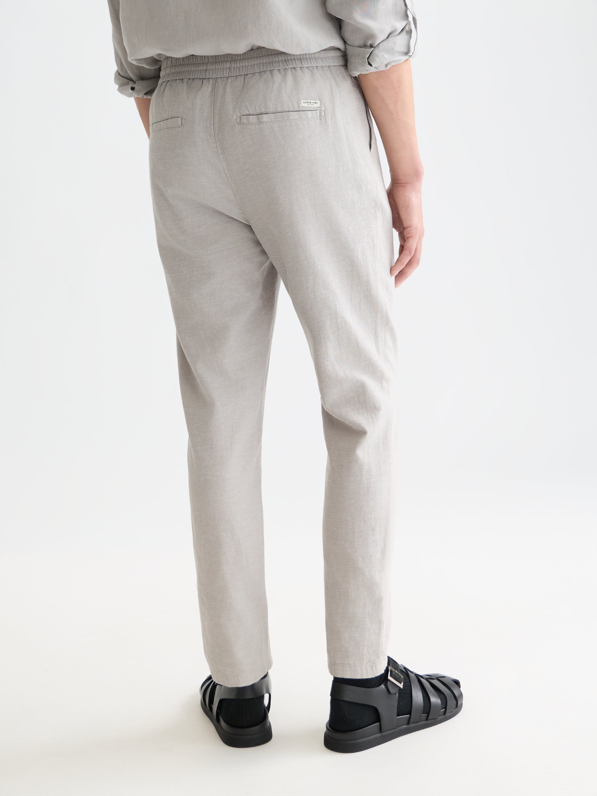 Pantalon de jogging Seasonal Core Warren en sergé de coton et lin - Gris