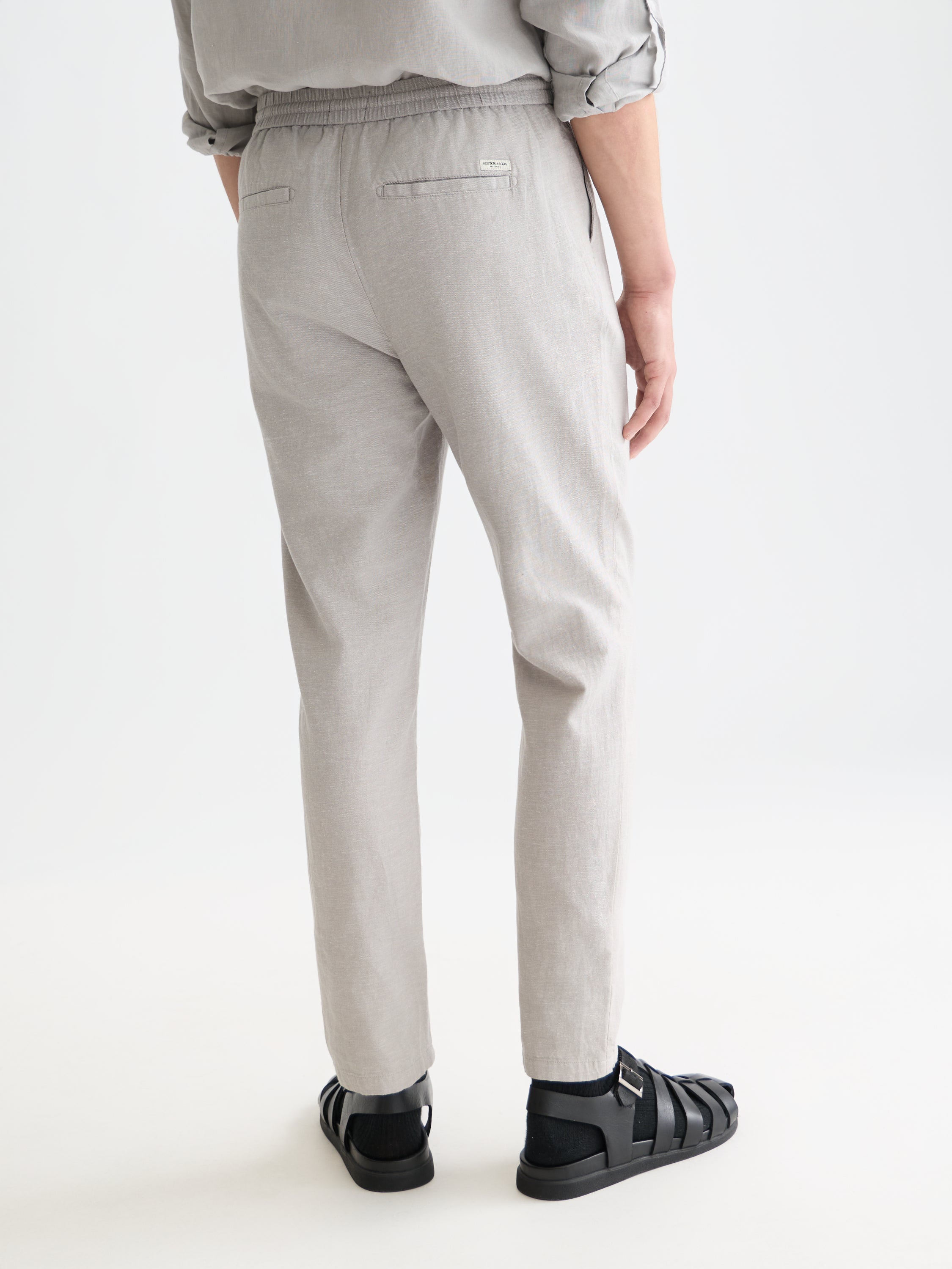 Pantalon de jogging Seasonal Core Warren en sergé de coton et lin - Gris