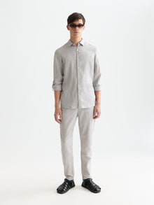 Pantalon de jogging Seasonal Core Warren en sergé de coton et lin - Gris