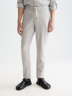 Pantalon de jogging Seasonal Core Warren en sergé de coton et lin - Gris