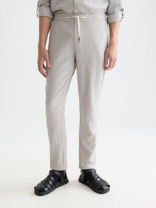 Pantalon de jogging Seasonal Core Warren en sergé de coton et lin - Gris