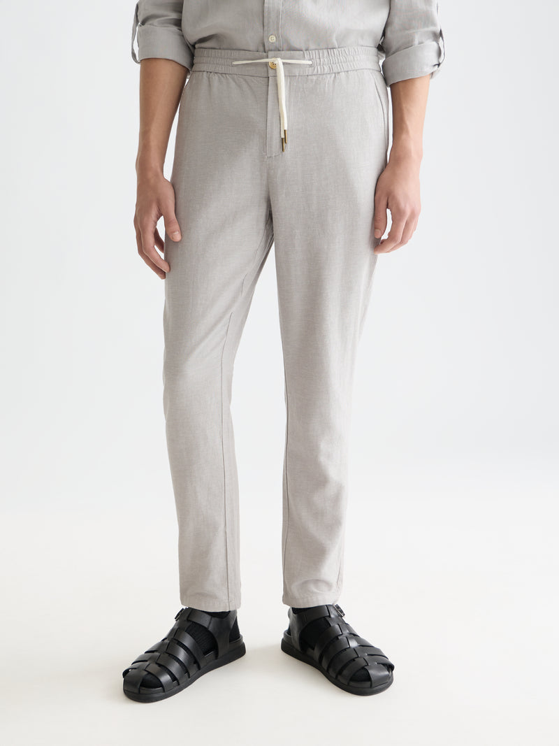 Seasonal Core Warren Cottonlinen Twill Jogger - Grey