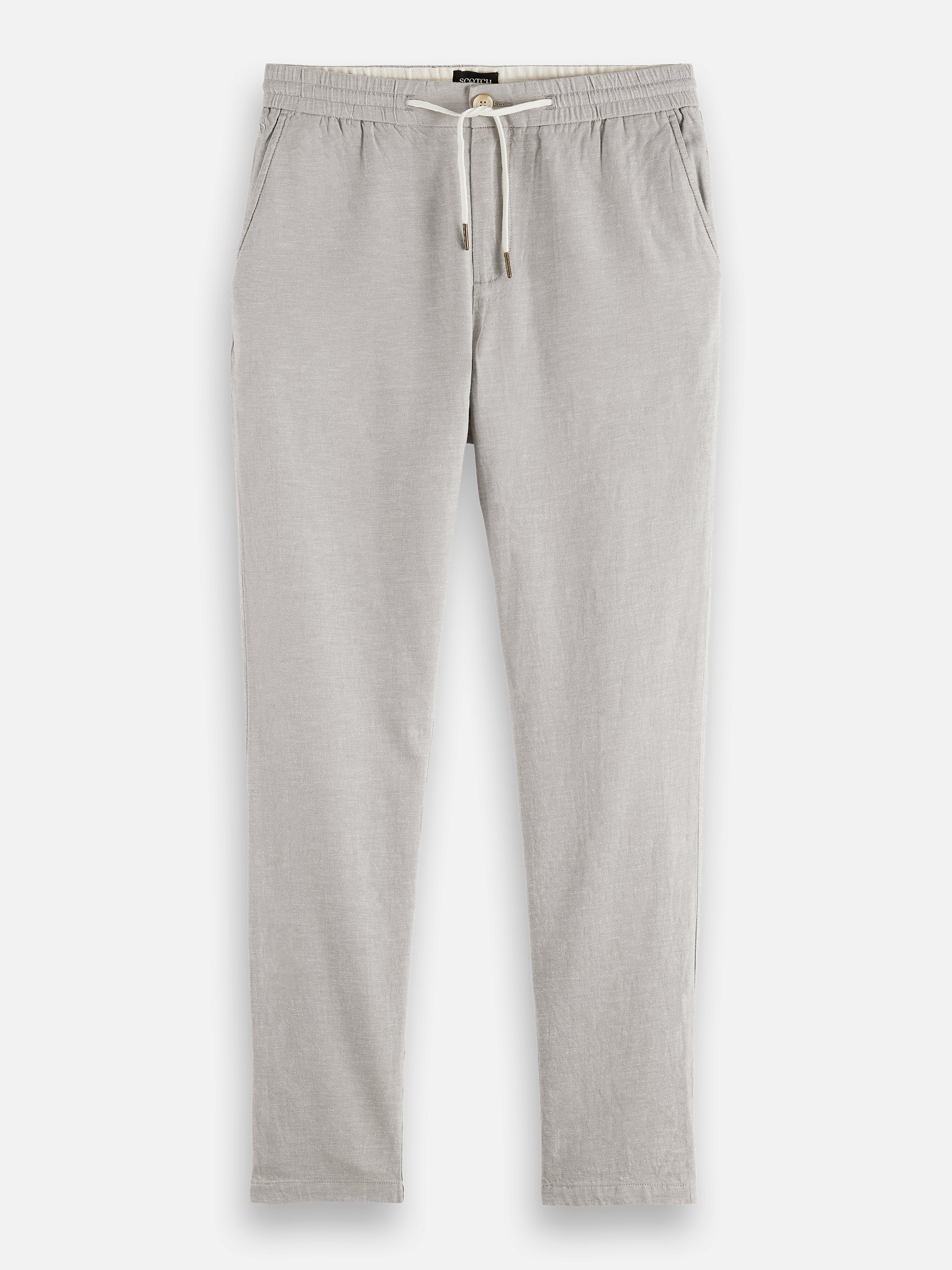 Pantalon de jogging Seasonal Core Warren en sergé de coton et lin - Gris