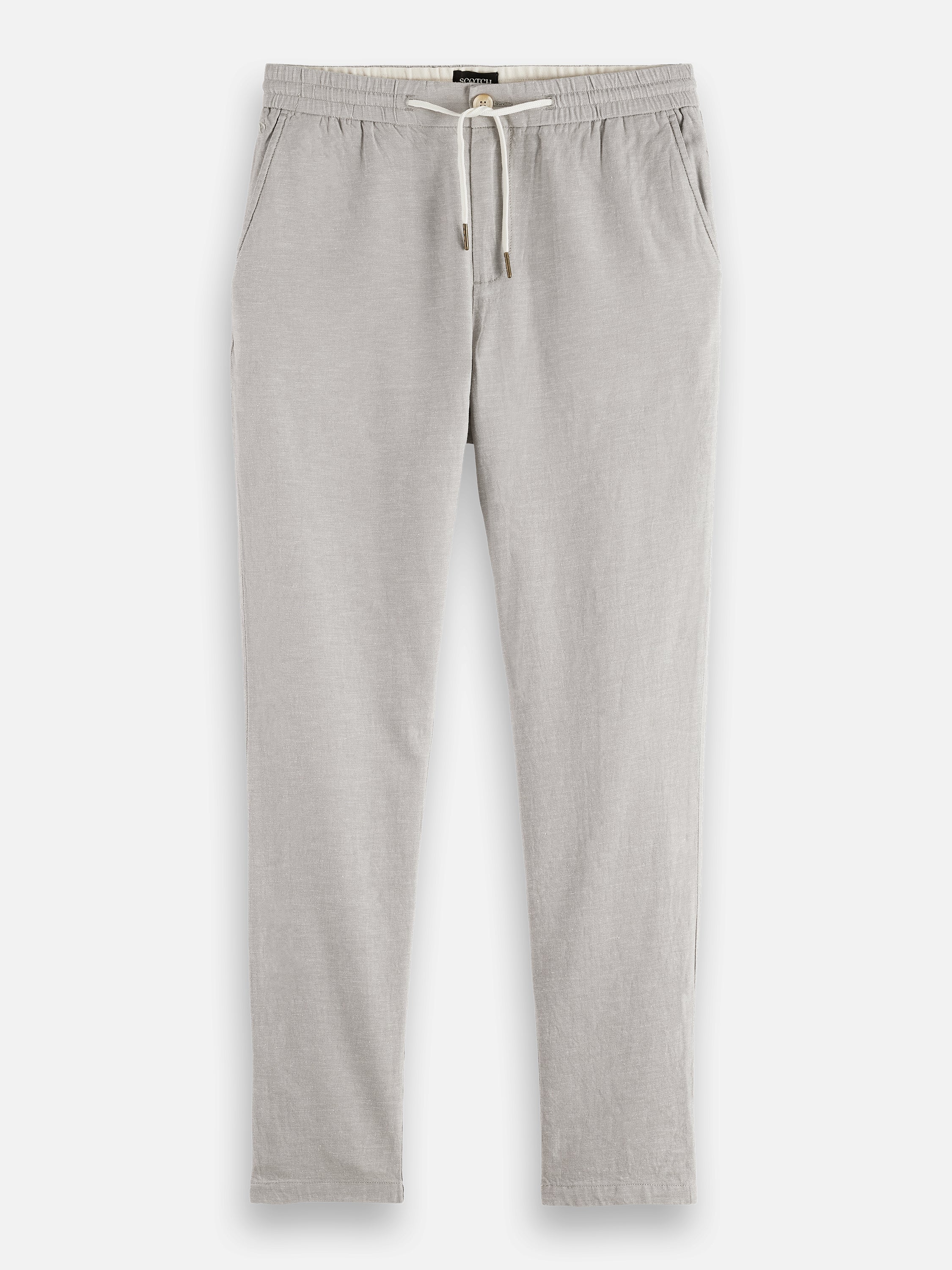 Pantalon de jogging Seasonal Core Warren en sergé de coton et lin - Gris
