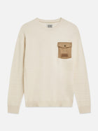 Structured Chest Pocket Relaxed Fit Pullover - Eggnog