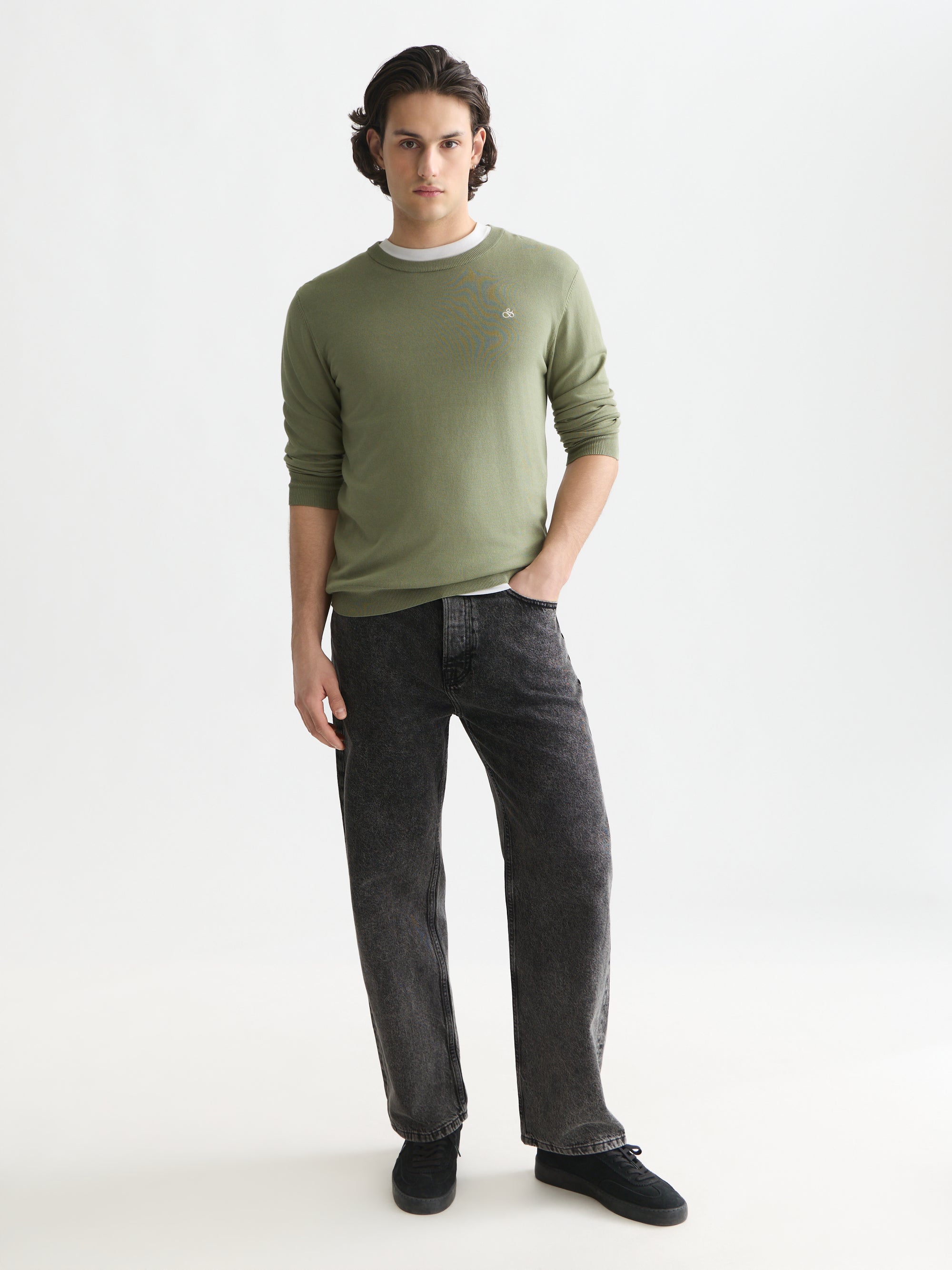 Seasonal Core Ecovero Regular Fit Pullover - Oil Green