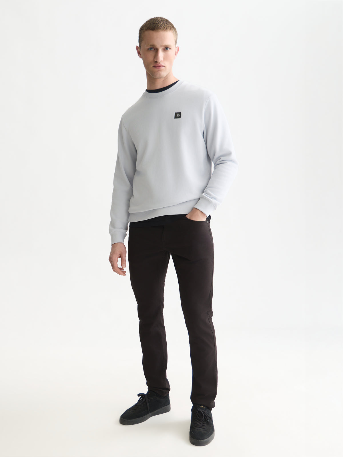 Seasonal Core Logo Badge Regular-Fit Sweatshirt - Grey Dawn
