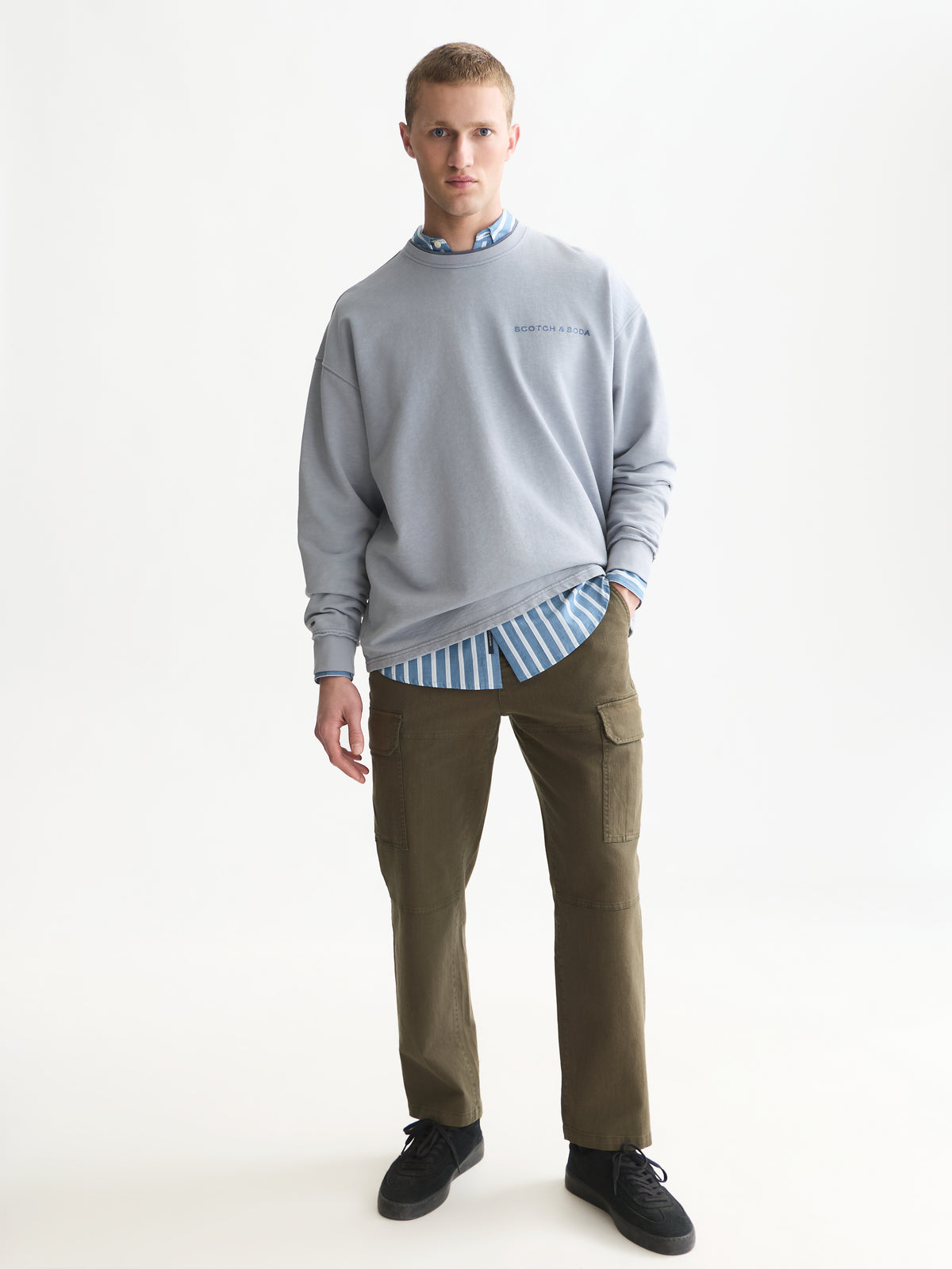 3 Crosses Program Loose-Fit Sweatshirt - Trade Winds-3