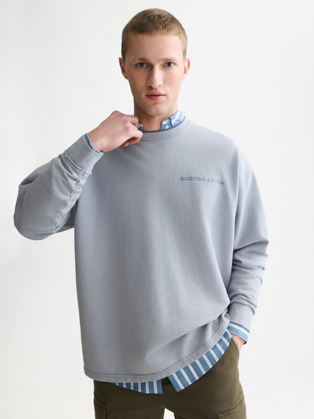 3 Crosses Program Loose-Fit Sweatshirt - Trade Winds-1