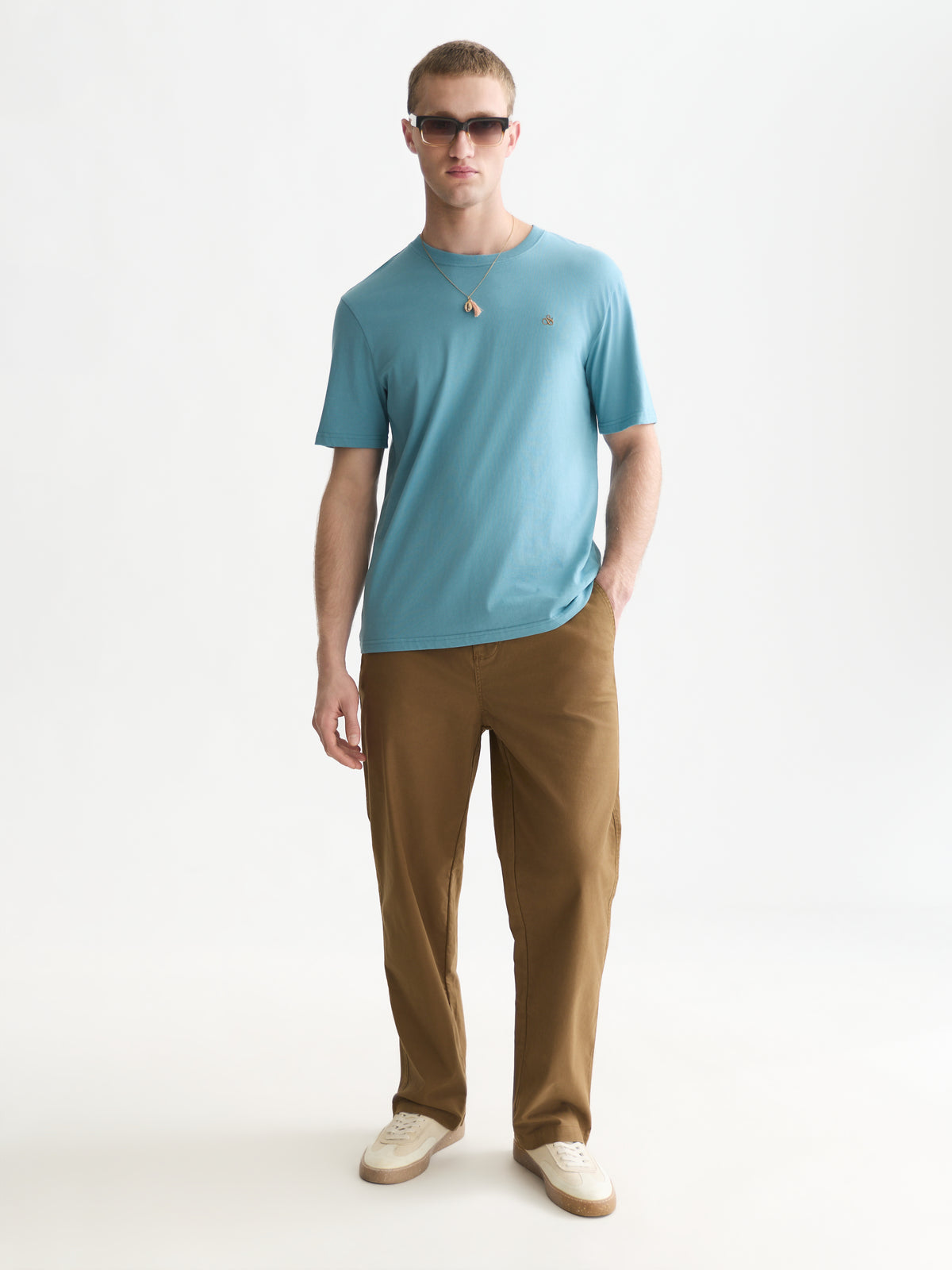 Seasonal Core Chest Logo Regular-Fit T-Shirt - Adriatic Blue-3