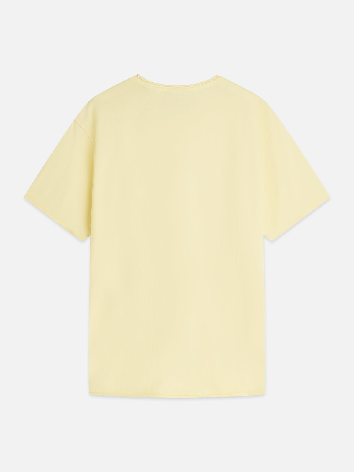 Seasonal Core Raw Edge Relaxed-Fit Garment Dye T-Shirt - Pastel Yellow