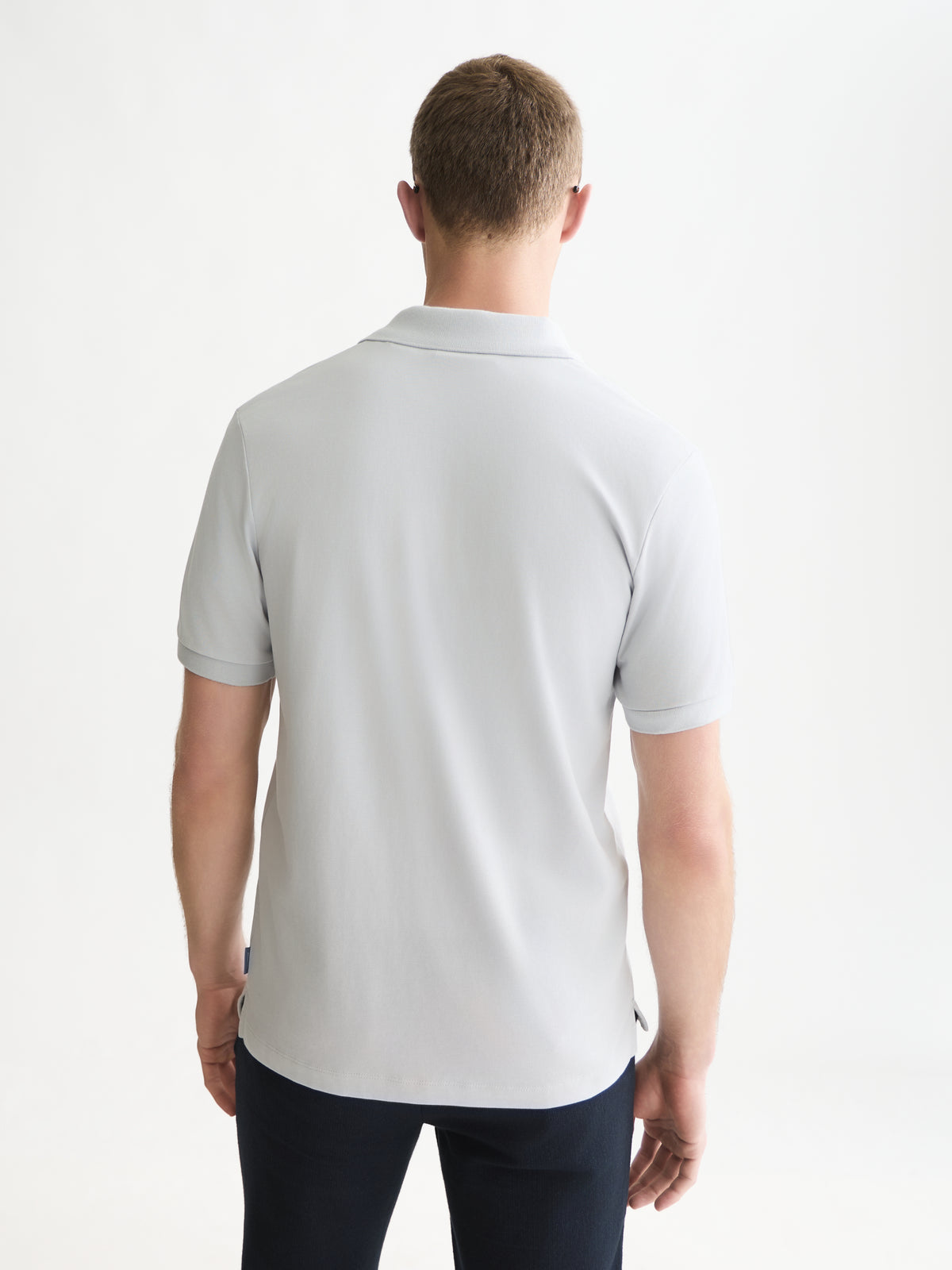 Seasonal Core Pique Chest Logo Polo - Grey Dawn