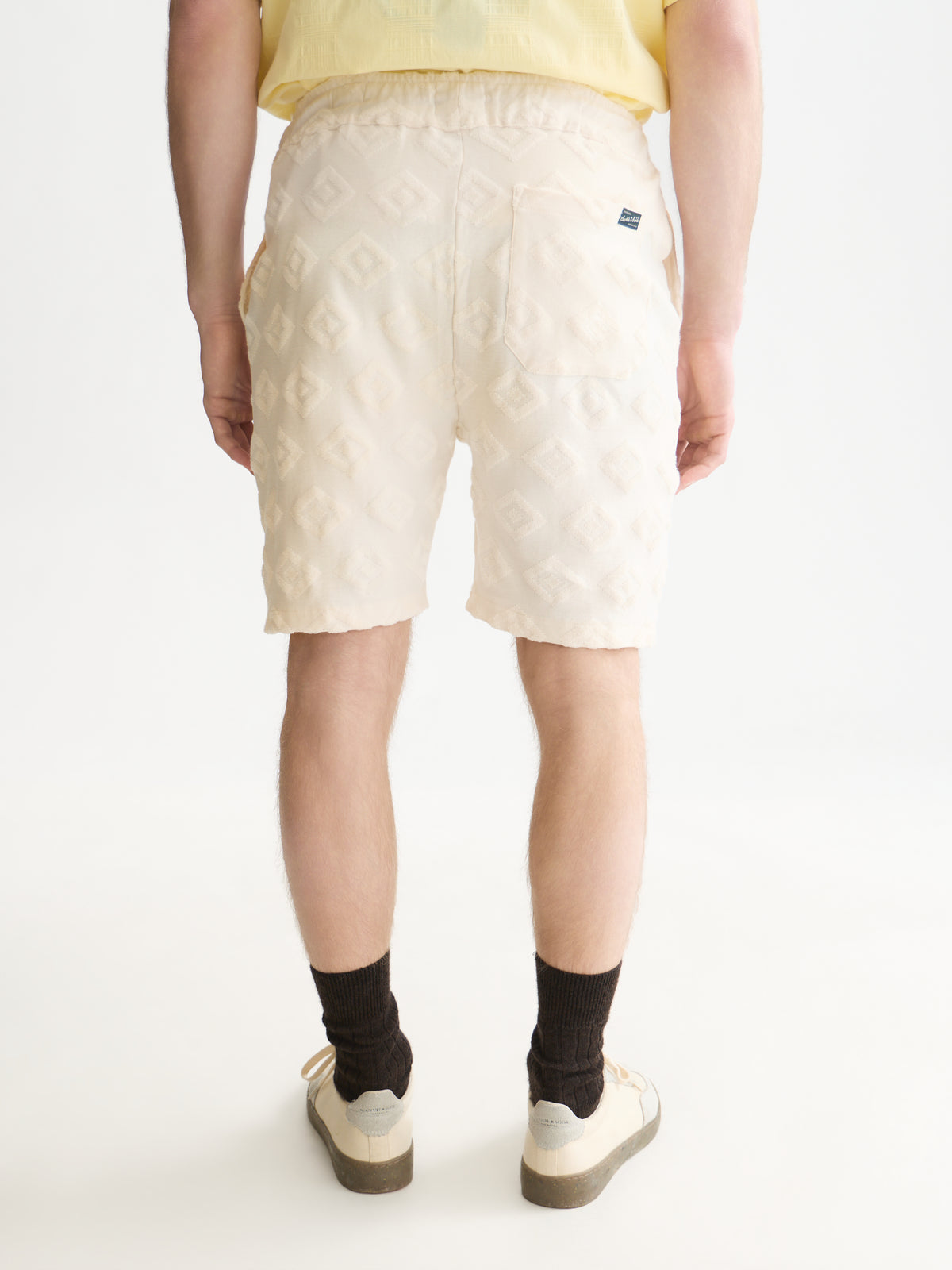 Fave Jacquard Terry Relaxed-Fit Bermuda - Eggnog
