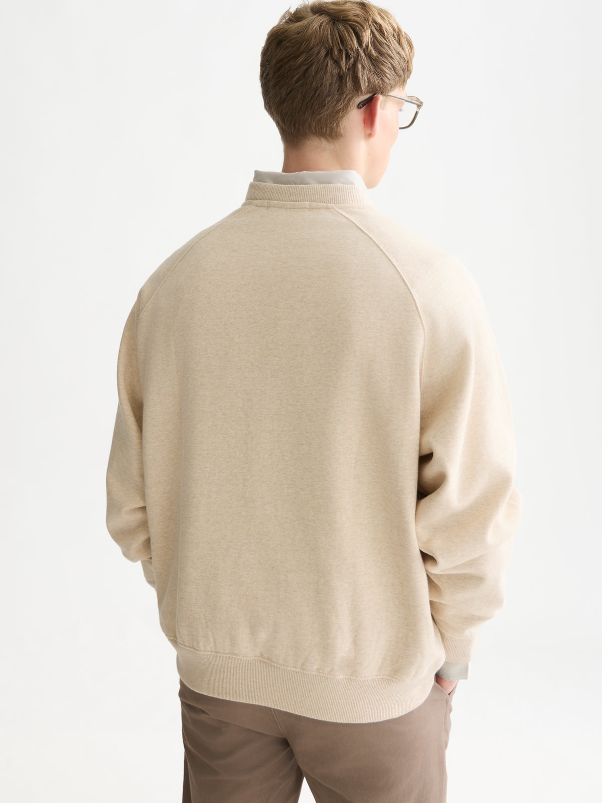 Melange Loose-Fit Sweatshirt - Oatmeal Melange-2