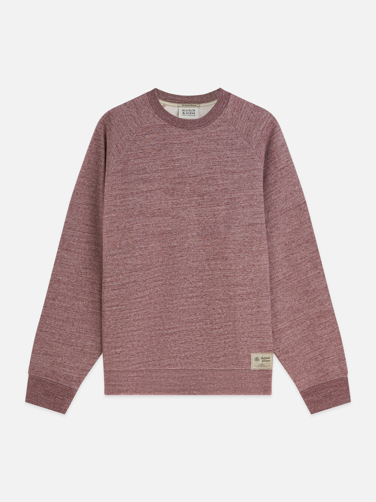 Melange Loose-Fit Sweatshirt - New Maroon Melange