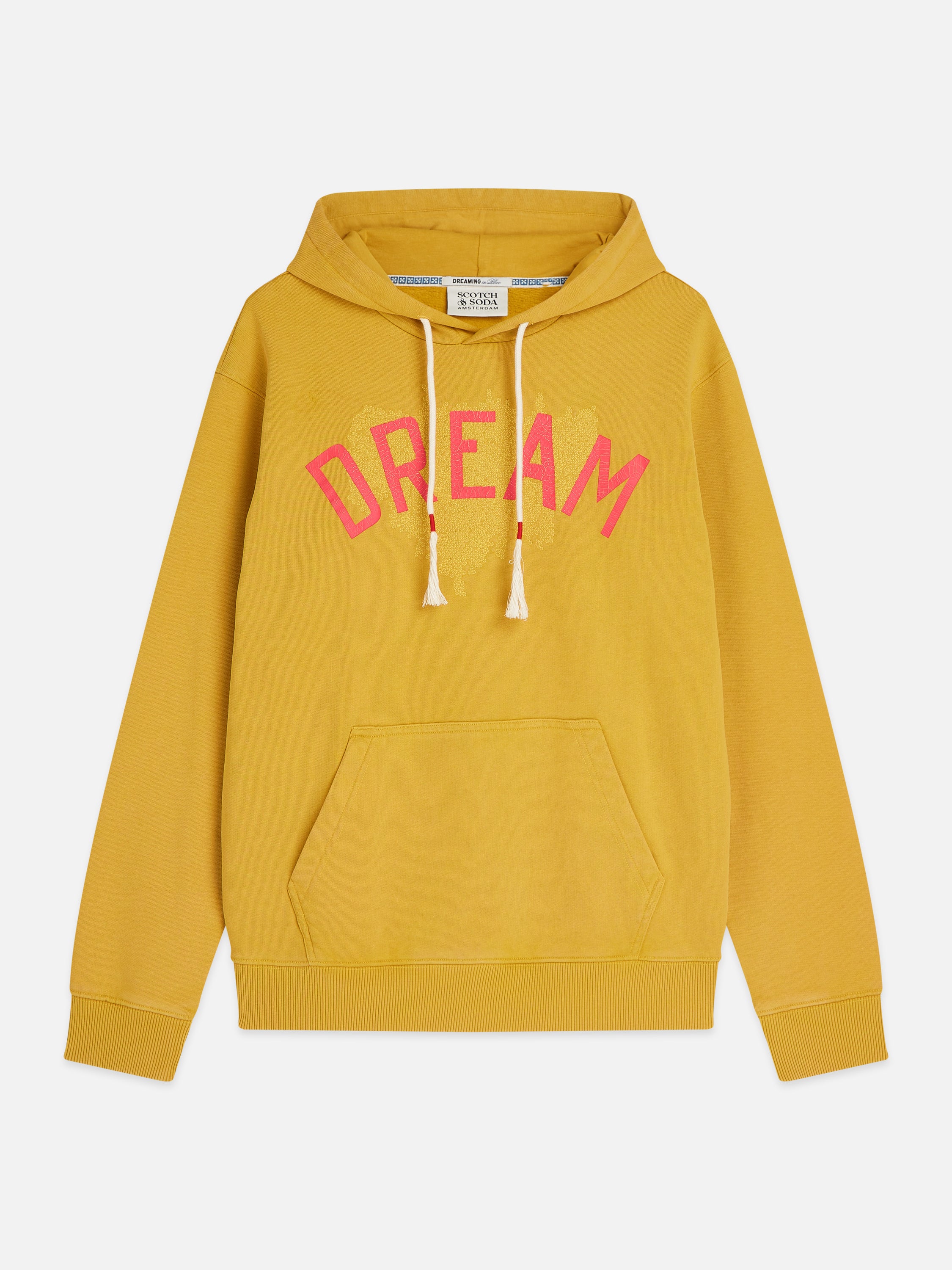 Front Artwork Washed Regular Fit Hoodie - Gold Flake