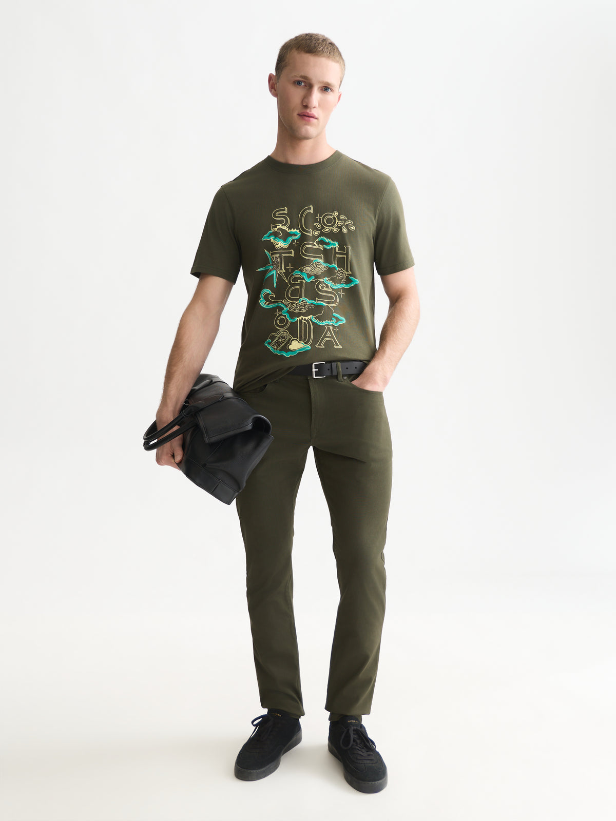 Front Artwork Regular-Fit T-Shirt - Forest Night