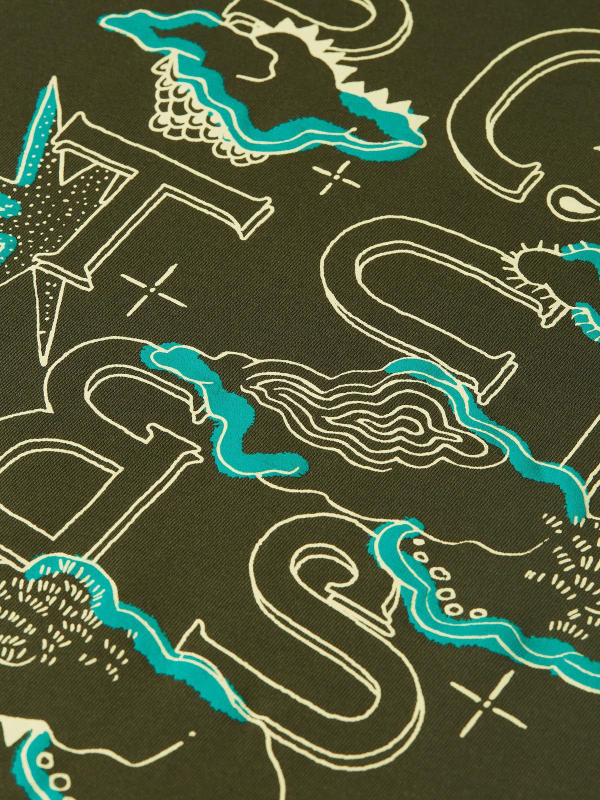 Front Artwork Regular-Fit T-Shirt - Forest Night