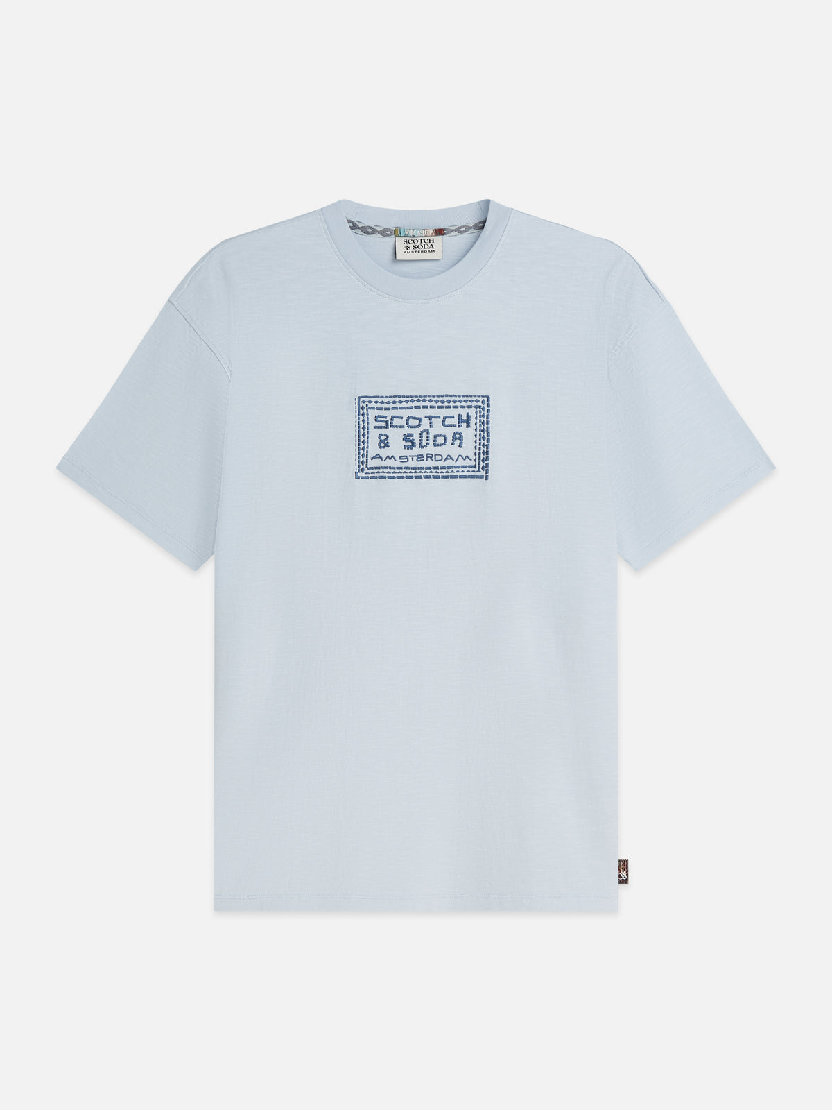 Embroidered Front Artwork Relaxed-Fit T-Shirt - Grey Dawn