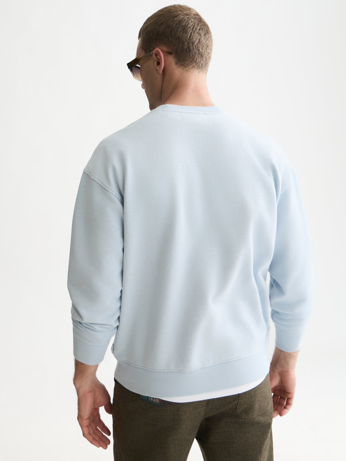Front Embroidered Artwork Relaxed-Fit Sweatshirt - Grey Dawn