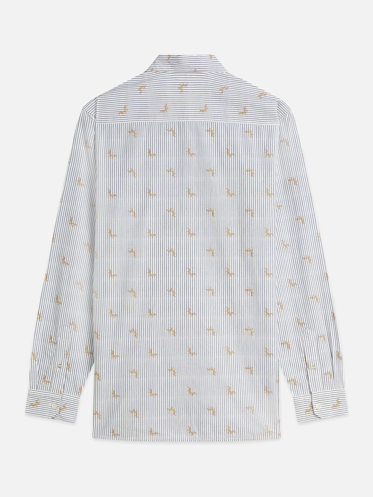 Yarn Dyed Clip Jacquard Regular-Fit Shirt - Bright White Stripe