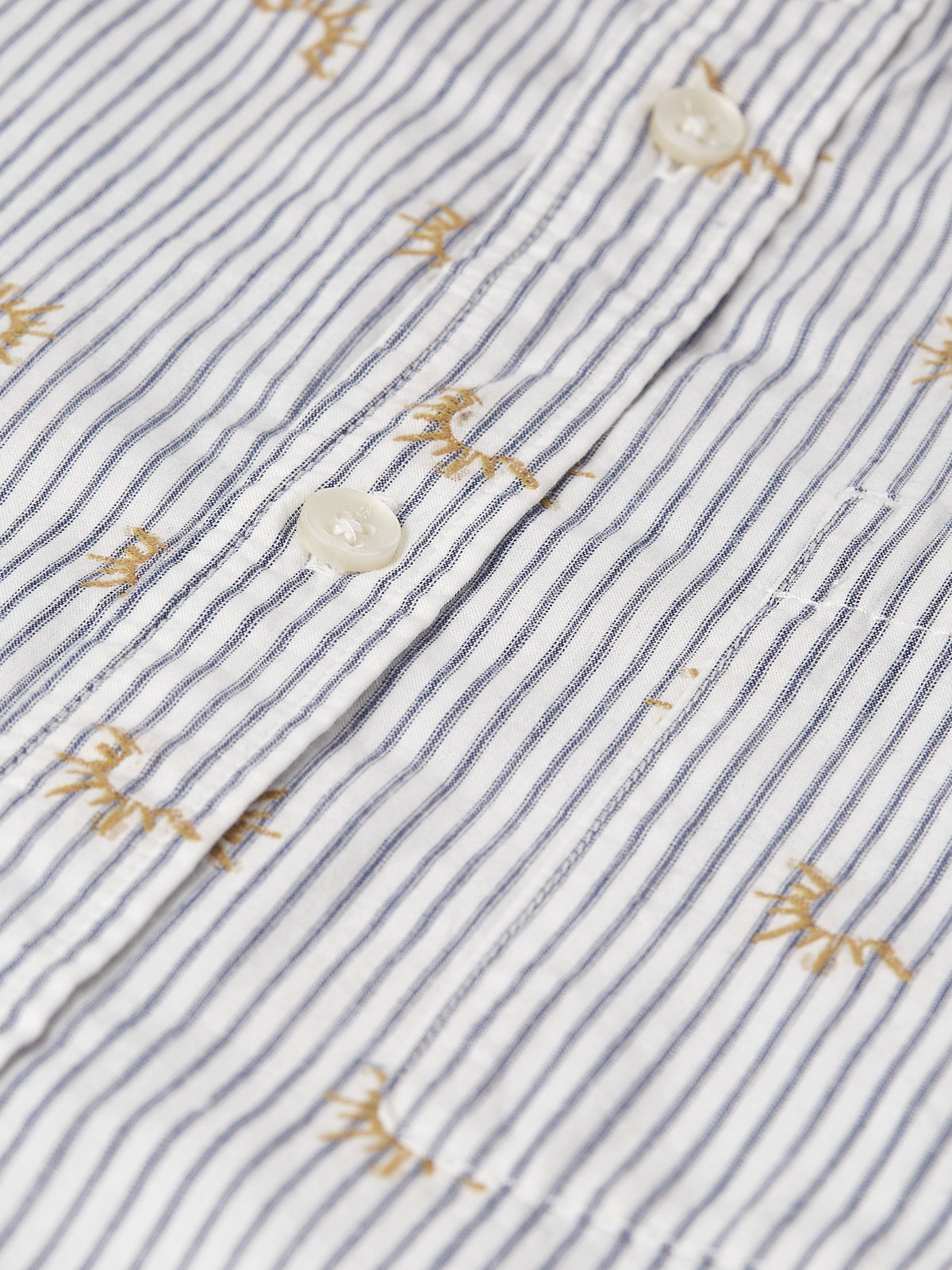Yarn Dyed Clip Jacquard Regular-Fit Shirt - Bright White Stripe