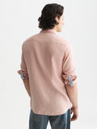 Solid Linen Regular Fit Shirt - Misty Rose