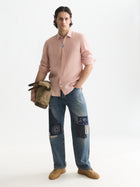 Solid Linen Regular Fit Shirt - Misty Rose