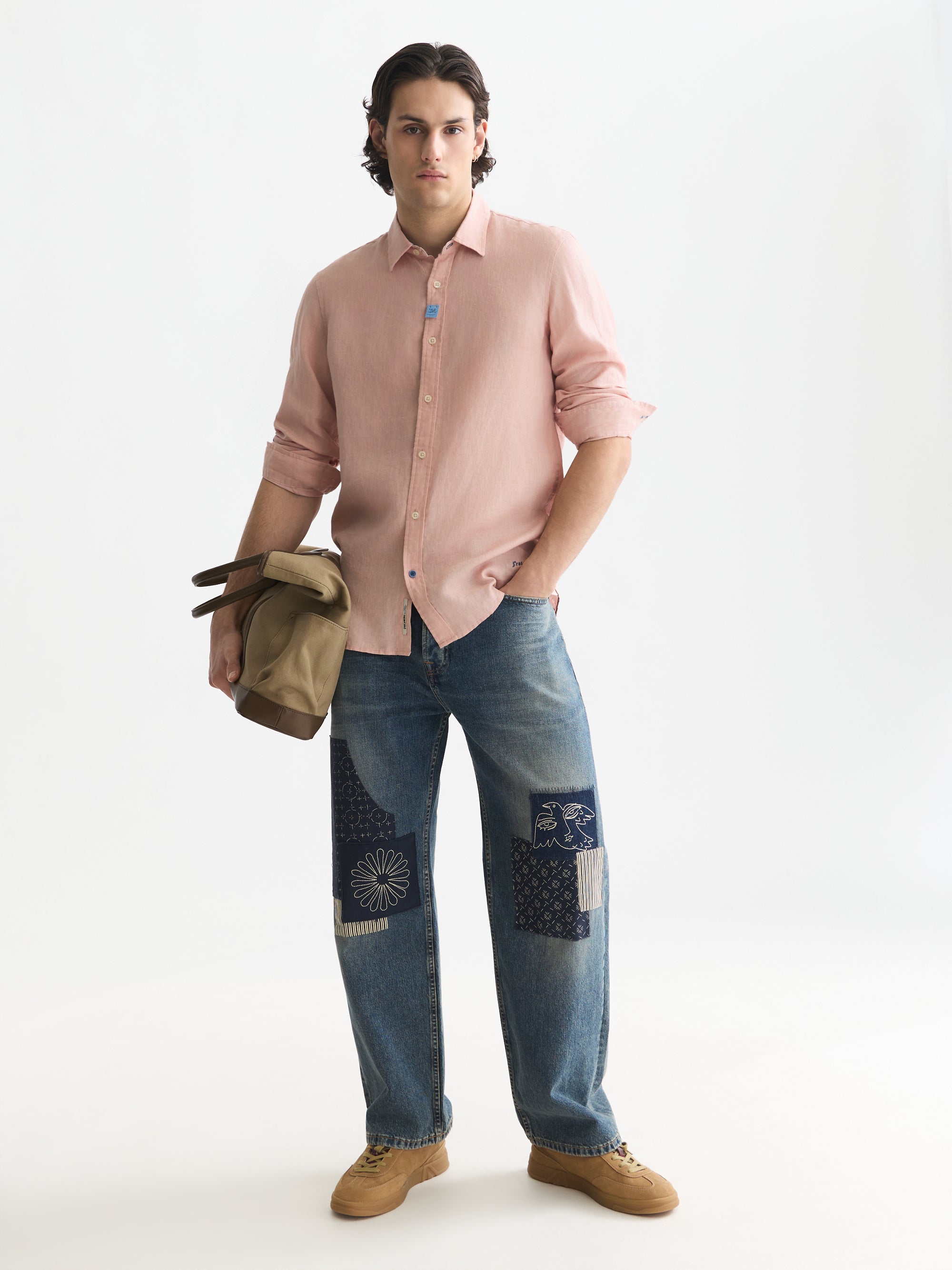 Solid Linen Regular Fit Shirt - Misty Rose