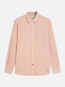 Solid Linen Regular Fit Shirt - Misty Rose