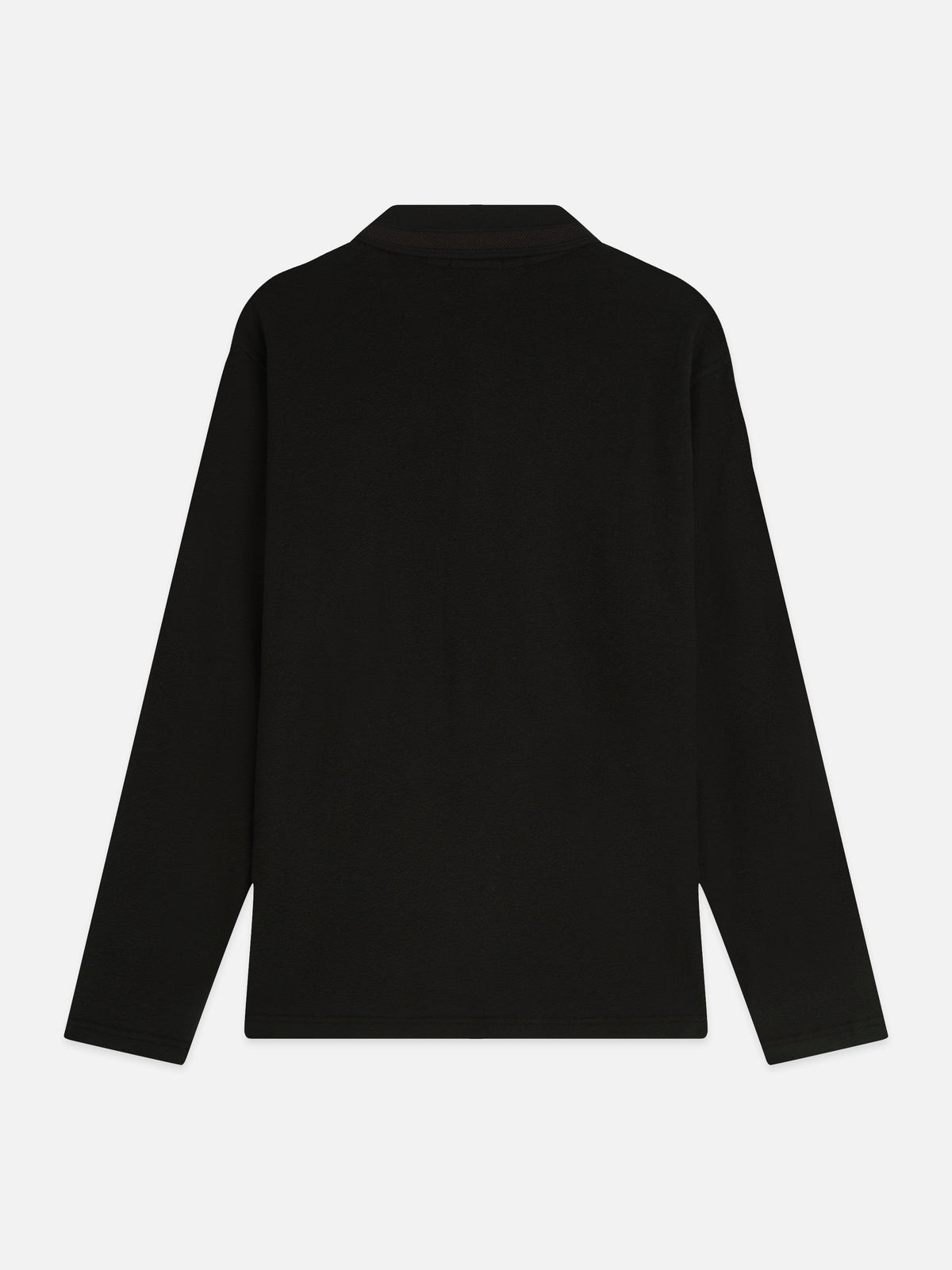 Structured Long Sleeved Polo - Meteorite