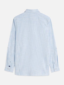Structured Linen Blend Regular Fit Shirt - Windsurfer