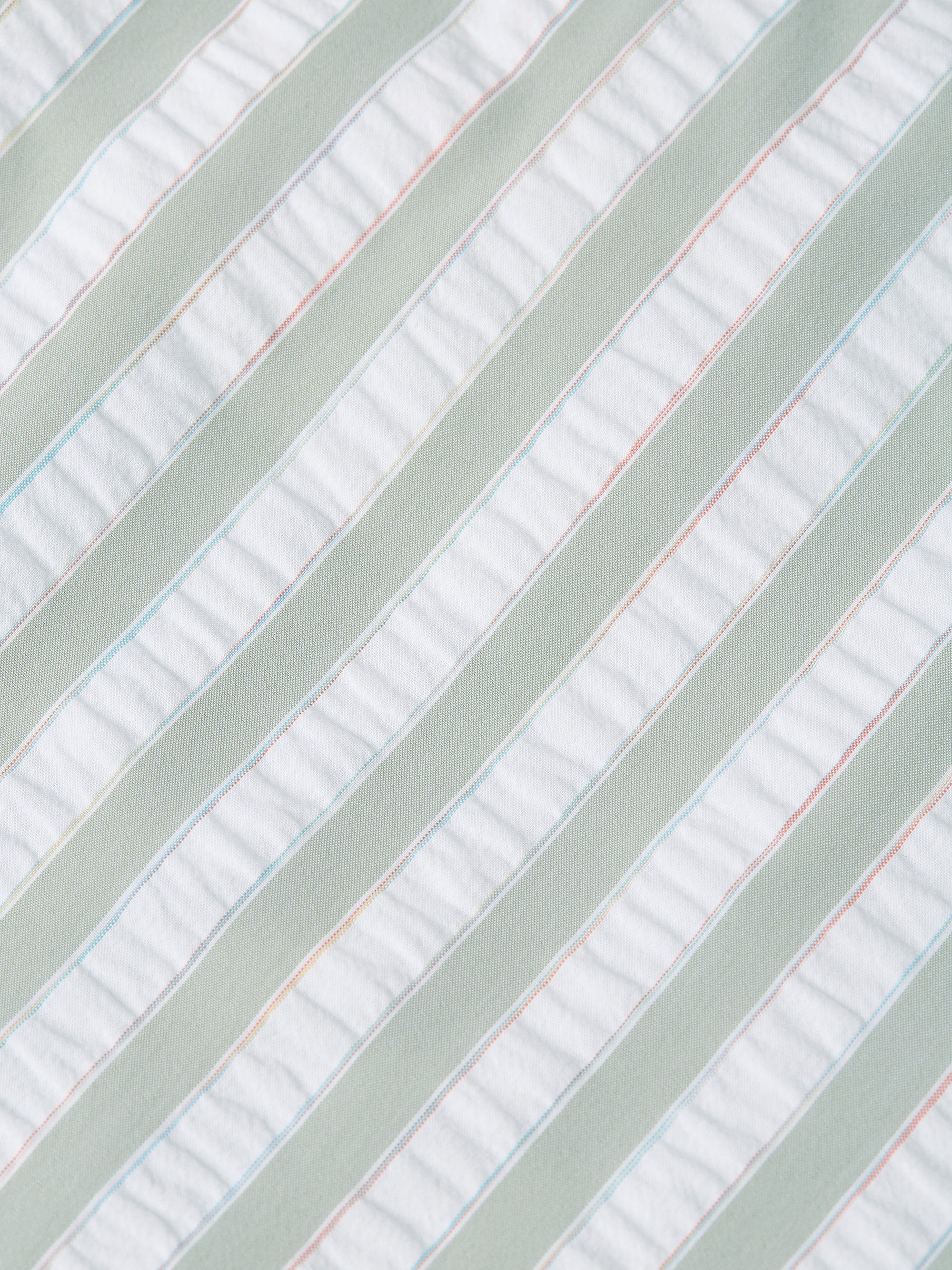 Striped Mid-Length Swim Shorts - Classic Stripe Oil Green
