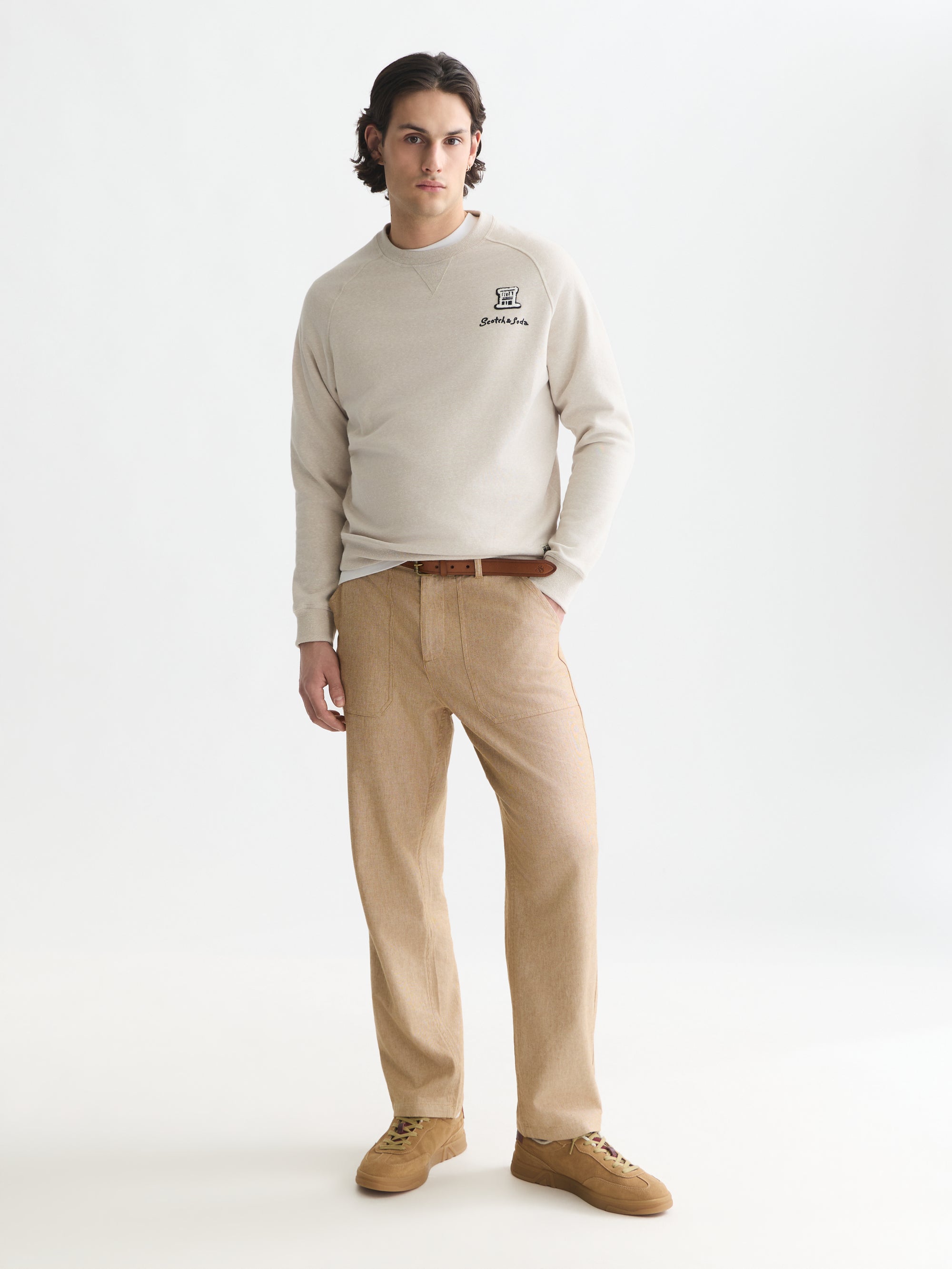 Melange Regular Fit Sweatshirt - Offwhite Melange