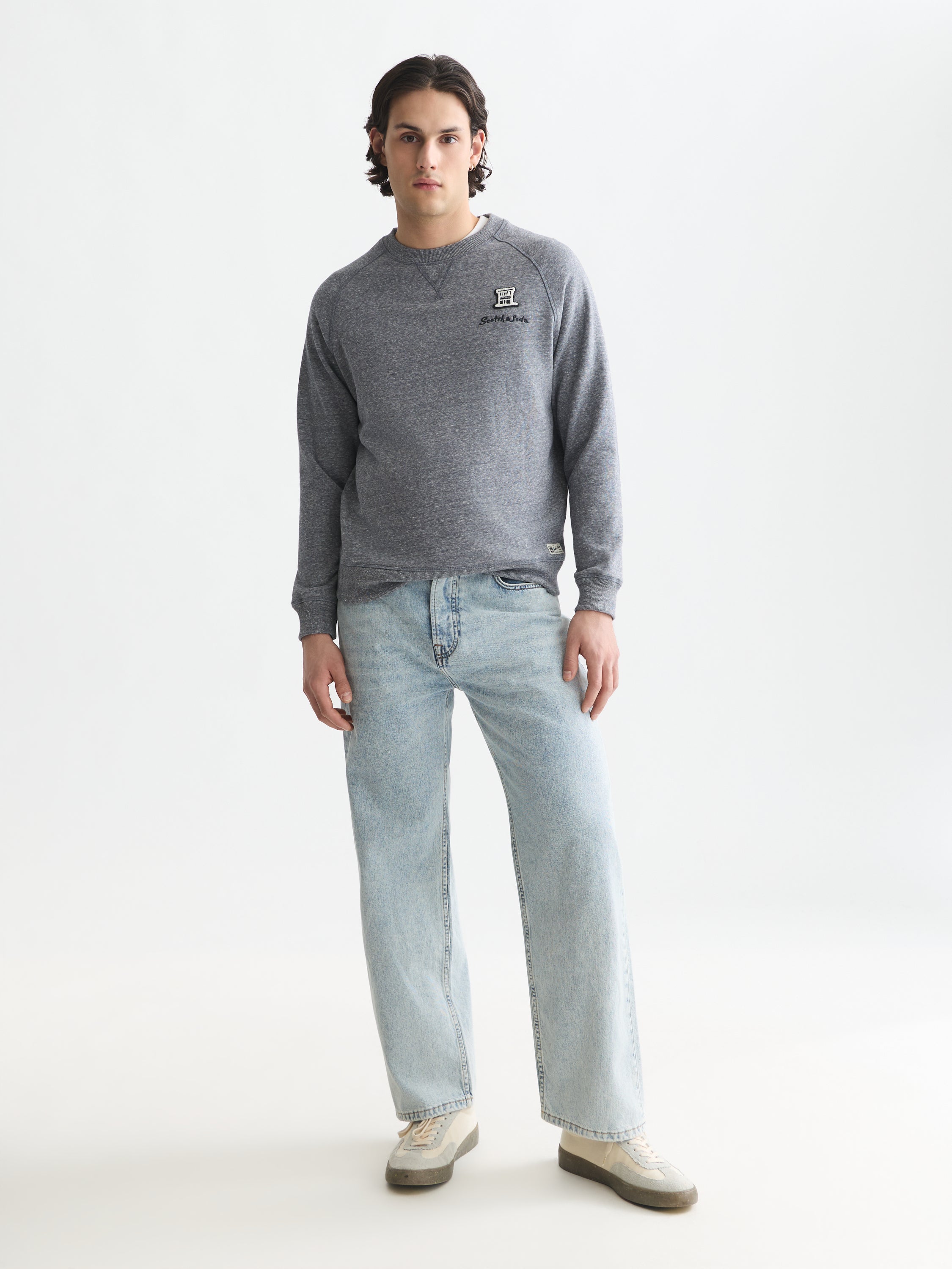 Melange Regular Fit Sweatshirt - Sky Captain Melange